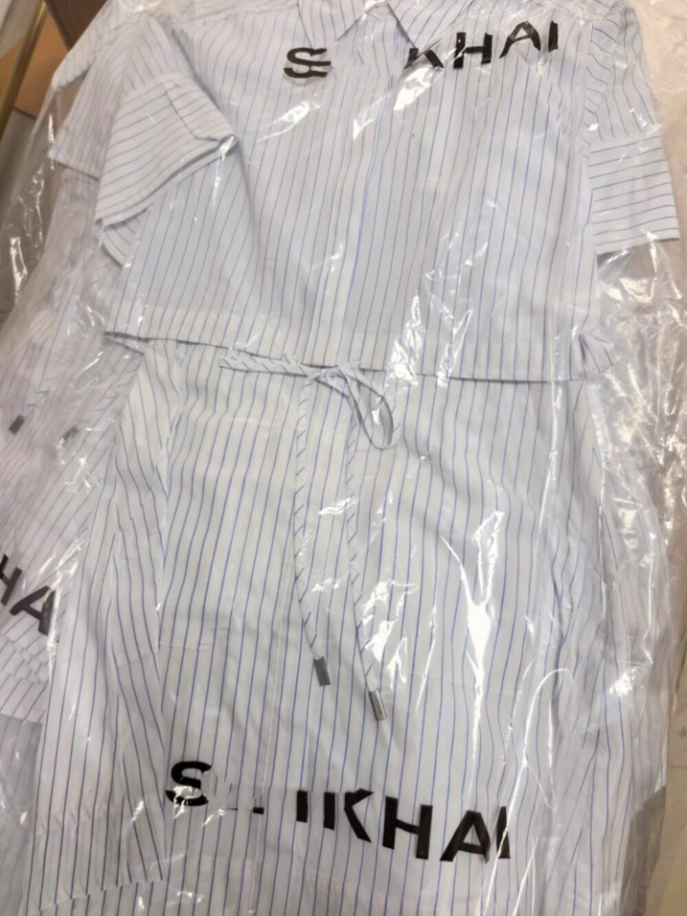 MUST HAVE SIMKHAI Marcy Mini Shirt Dress 2/4/6 White Stripe Cotton Casual - Picture 10 of 12